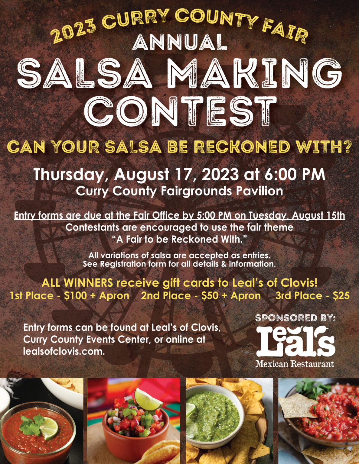 Curry County Fair Salsa Contest Leal's Mexican Restaurant in Clovis, NM