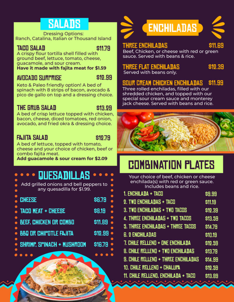 mexican food salads menu new mexico clovis